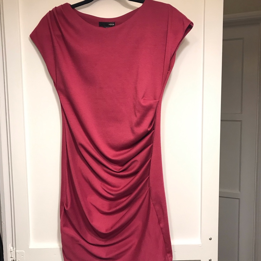 Pink ruched dress
